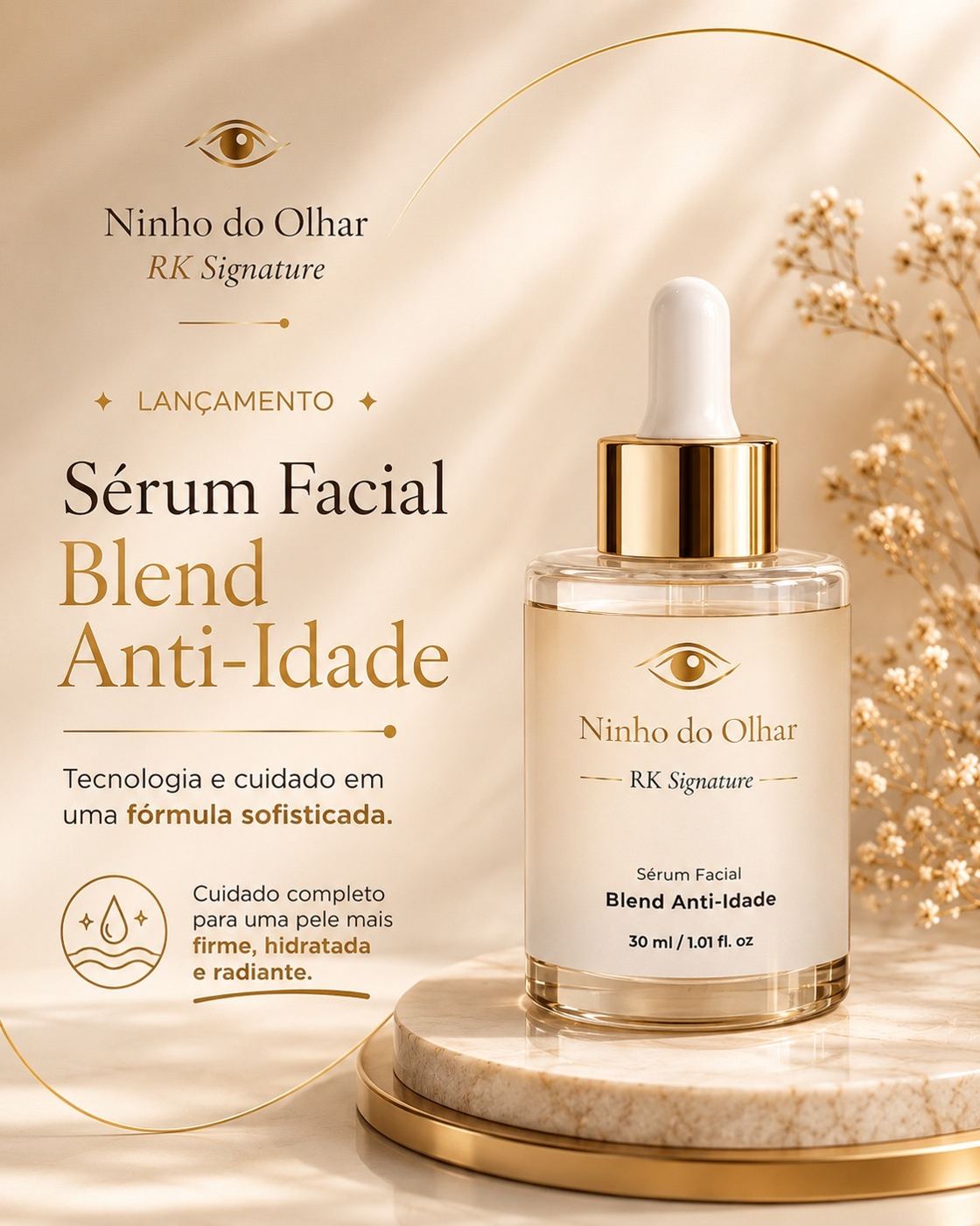 Sérum Facial Blend Anti-Idade Ninho do Olhar